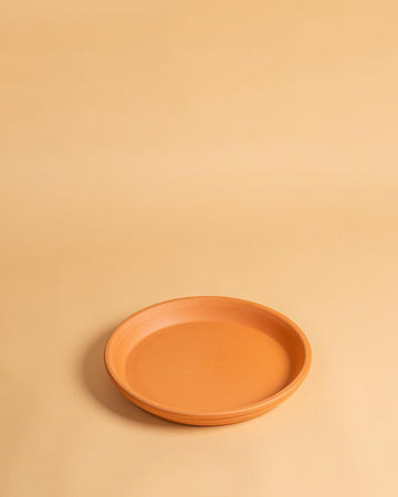 Prato Redondo de Barro Natural 21cm