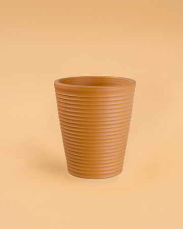 Vaso Barro Ondulado Cone 35cm